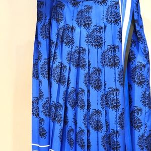 Pleated silk skirt